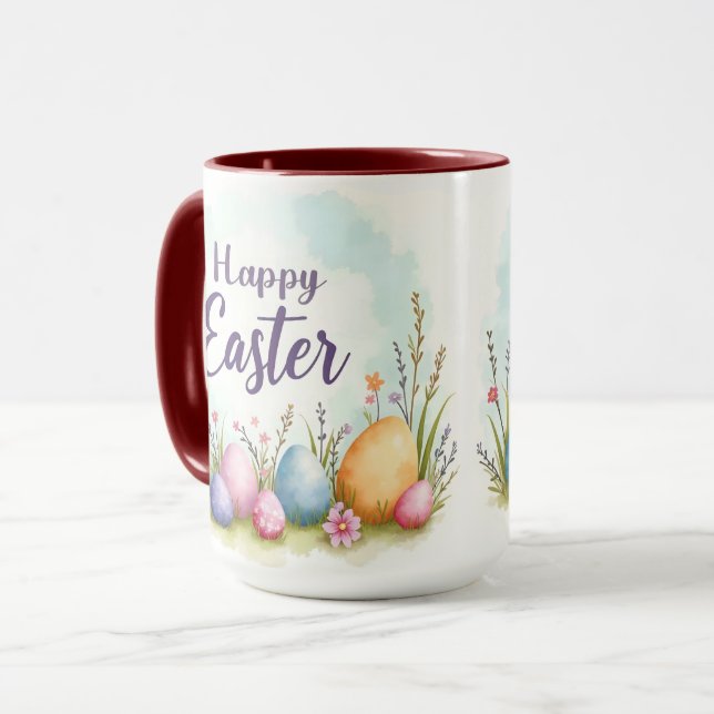 Trendy Easter Eggs Beautiful Collection Tasse (Vorderseite Links)
