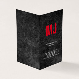 Trendy einzigartig grau vertikale riesige rote Mon Visitenkarten