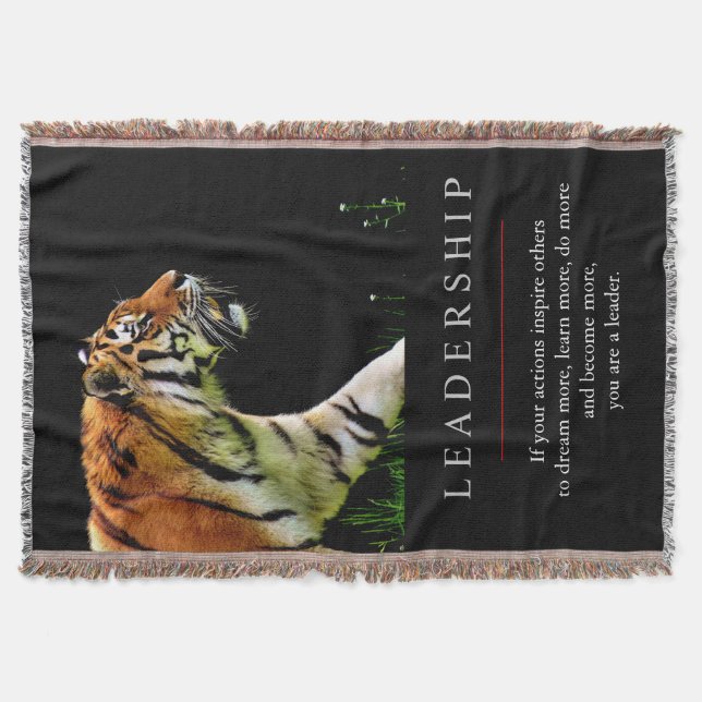 Trendy Einzigartig Motivierend Leadership Tiger Decke (Vorderseite)