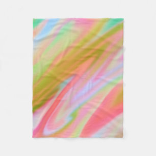 Trendy Einzigartig Pink Blau abstrakte Wellen Fleecedecke