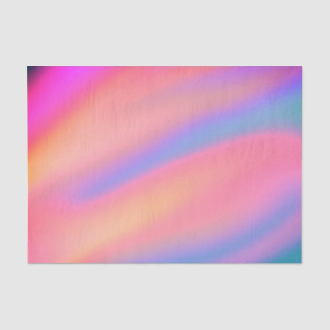 Trendy Einzigartig Pink Blau abstrakte Wellen Seidenpapier (Vorderseite)