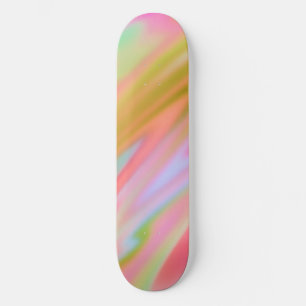 Trendy Einzigartig Pink Blau abstrakte Wellen Skateboard