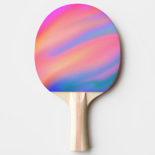 Trendy Einzigartig Pink Blau abstrakte Wellen Tischtennis Schläger