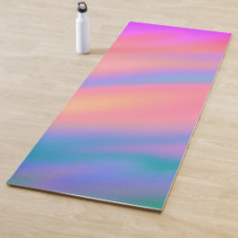 Trendy Einzigartig Pink Blau abstrakte Wellen Yogamatte