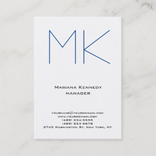 Trendy einzigartig schlichte Monogramm Visitenkarte