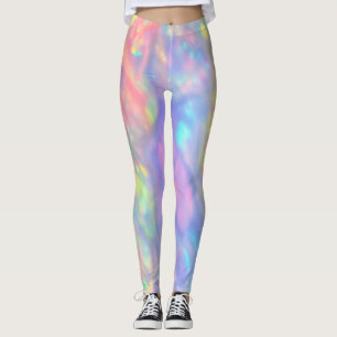 Trendy Einzigartige farbige Imitate holografische Leggings