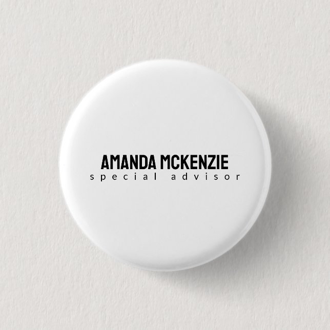 Trendy Einzigartiges kreatives Minimalistisches De Button (Vorderseite)
