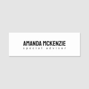 Trendy Einzigartiges kreatives Minimalistisches De Namensschild