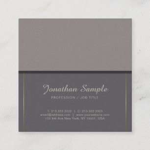 Trendy Elegant Businessman Elite Schlicht Luxury Quadratische Visitenkarte