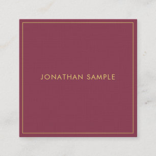 Trendy Elegant Design Monogram Schlicht Premium Lu Quadratische Visitenkarte