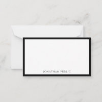 Trendy Elegant Einfaches Schwarz-weißes Template F