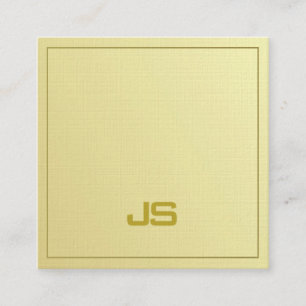 Trendy Elegant Gold Look Monogram Schlicht Luxe Quadratische Visitenkarte