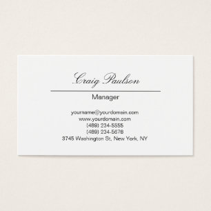 Trendy Elegant Hand Writing Business Visitenkarte