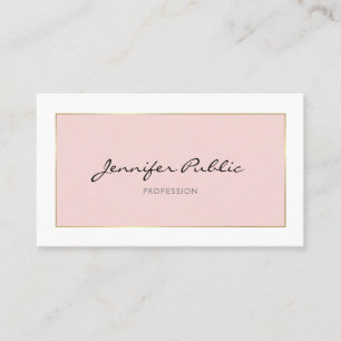 Trendy Elegant Handgeschriebenes Skript Pink Gold  Visitenkarte