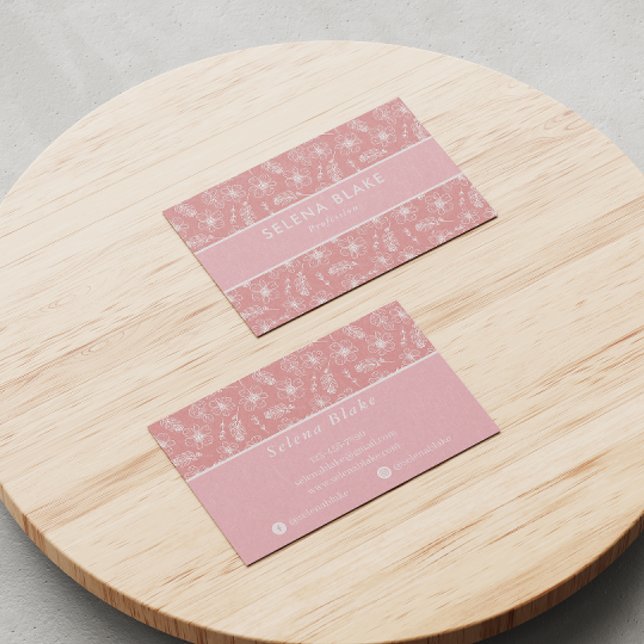 Trendy & Elegant | kühl Stilfloral Visitenkarte (Von Creator hochgeladen)