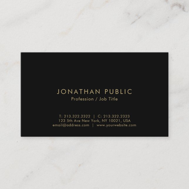 Trendy Elegant Modern Simple Template Business Visitenkarte (Vorderseite)