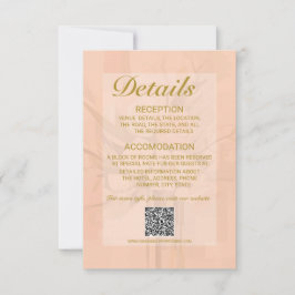 Trendy Elegant Wedding Details Enclosure Card RSVP Karte