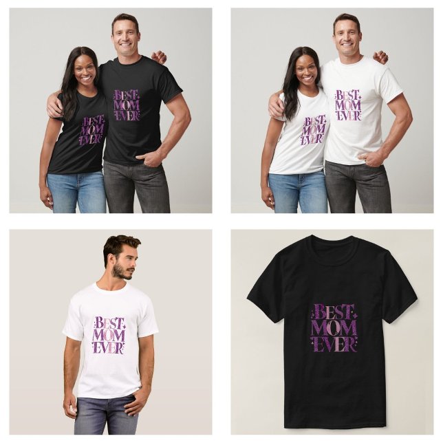 Trendy Elegante Beste Mama T-Shirt (best mom ever Men's T-Shirts Trendy Typography)