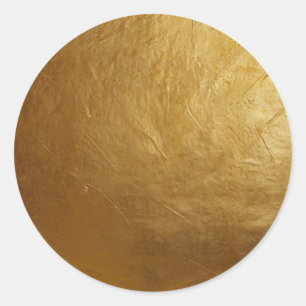 Trendy Elegante Glamour Imitats Gold Runder Aufkleber