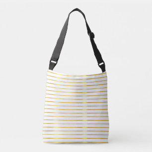 Trendy Elegante Glamour Modern Imitats Gold Streif Tragetaschen Mit Langen Trägern