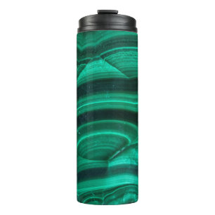 Trendy Elegante Green Malachite Crystal Stone Thermosbecher