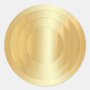 Trendy Elegante Imitate Gold Glamour Template Runder Aufkleber