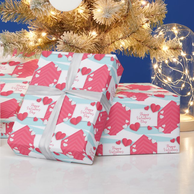 Trendy Elegante Moderne Liebe Valentine Geschenkpapier (Feiertage)