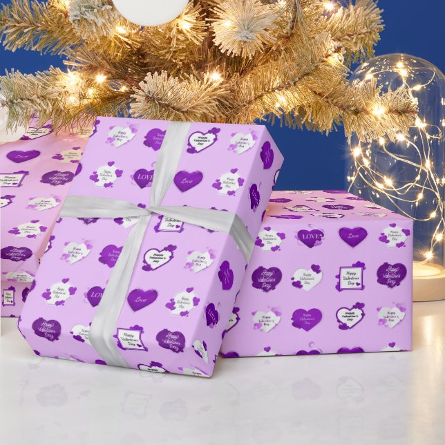 Trendy Elegante Moderne Liebe Valentine Geschenkpapier (Feiertage)