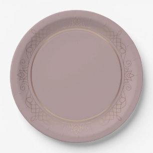 Trendy Elegante Rose Gold benutzerdefinierte Blank Pappteller