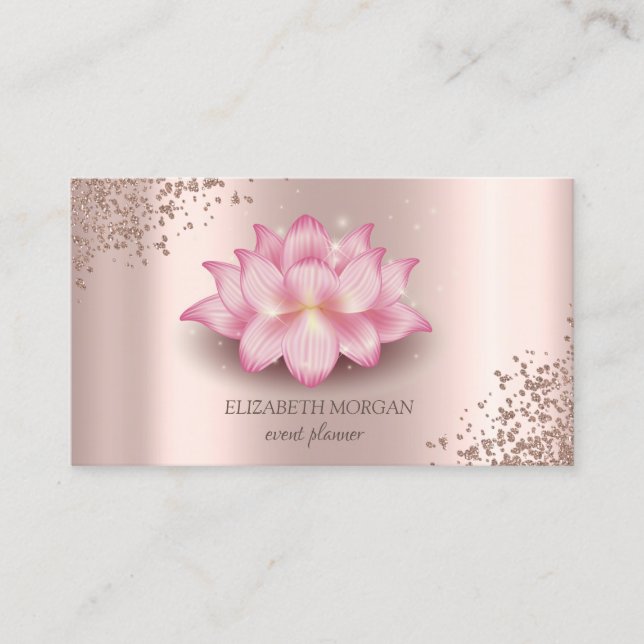 Trendy Elegante Rose Visitenkarte (Vorderseite)