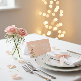 Trendy Elegante Wedding Seating Card Platzkarte