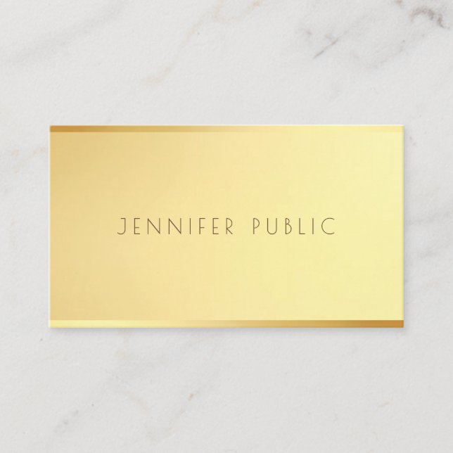 Trendy Eleganter Minimalistisch Template Glamour G Visitenkarte (Vorderseite)