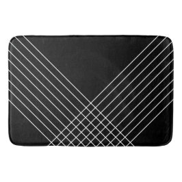 Trendy elegantes geometrisches Schwarz/Weiß Badematte