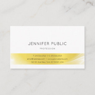 Trendy Elegantes Minimalistisches Design Gold Luxu Visitenkarte