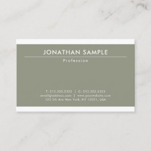 Trendy Elegantes Minimalistisches Design Moderner  Visitenkarte