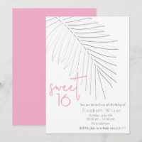 Trendy Embossed Palm minimalistische Skript süß 16