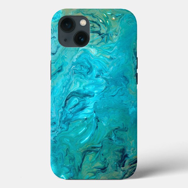 Trendy emerald faux marble abstract design Case-Mate iPhone hülle (Rückseite)