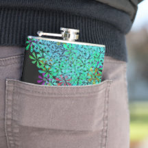 Trendy Emerald Green Fraktal auf Black