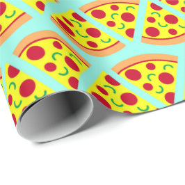 Trendy Emoji Style Pizza Pattern Geschenkpapier