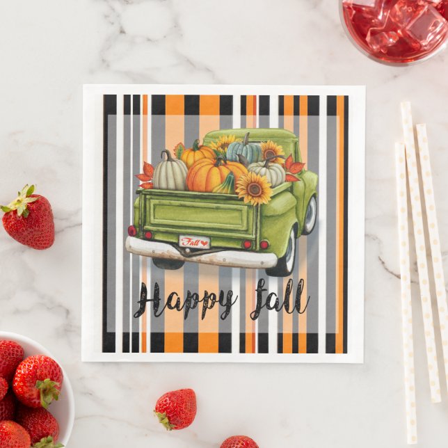 Trendy Erntedank Schöne Herbstkollektion Serviette (Beispiel)
