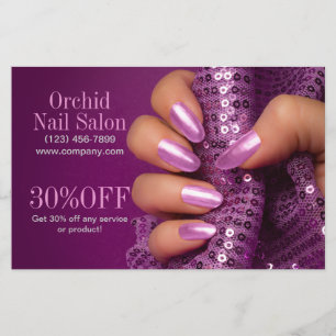 Trendy Esthetician WELLNESS-CENTER Nail Salon Pric Flyer