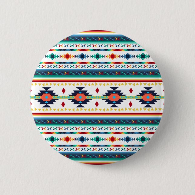 trendy, ethnisch geometrisch button (Vorderseite)