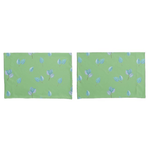 Trendy Eukalyptus-Blätter auf dem Markt Kissenbezug (Vorderseite-Set)