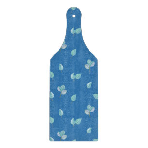 Trendy Eukalyptus-Blätter auf Französisch Blau Schneidebrett