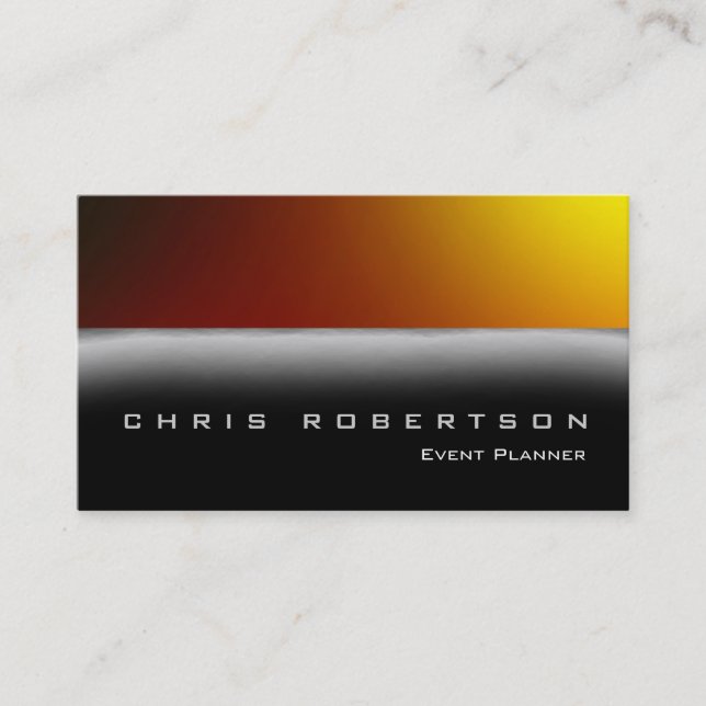 Trendy Event Planner Red Black Gray Business Card Visitenkarte (Vorderseite)