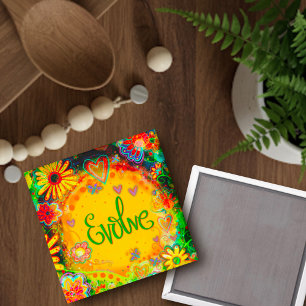 Trendy Evolve Hübsche florale Moderne Inspiritivit Magnet