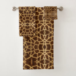 Trendy Exotic Giraffe für Muster Tierdruck Badhandtuch Set