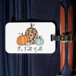 Trendy Fall Pumpkin   Zitat "It's Fall Y'all" Gepäckanhänger