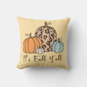 Trendy Fall Pumpkin   Zitat "It's Fall Y'all" Kissen