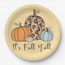 Trendy Fall Pumpkin | Zitat "It's Fall Y'all"
